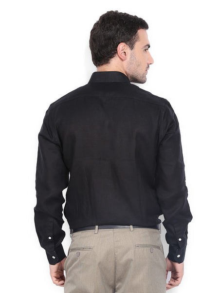 Arrow Men Black Linen Slim-Fit Formal Shirt My Own Web Store Arrow Men Black Linen Slim-Fit Formal Shirt My Own Web Store