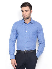 Arrow Men Blue & White Striped Slim Fit Formal Shirt