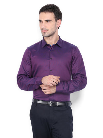 Arrow New York Men Purple Slim Fit Formal Shirt