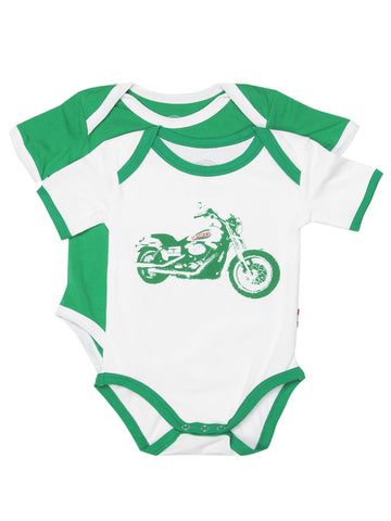 Claesens Kids Green & White Set of 2 Rompers