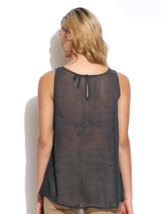 MANGO Women Grey Embroidered Hippie Chic Top